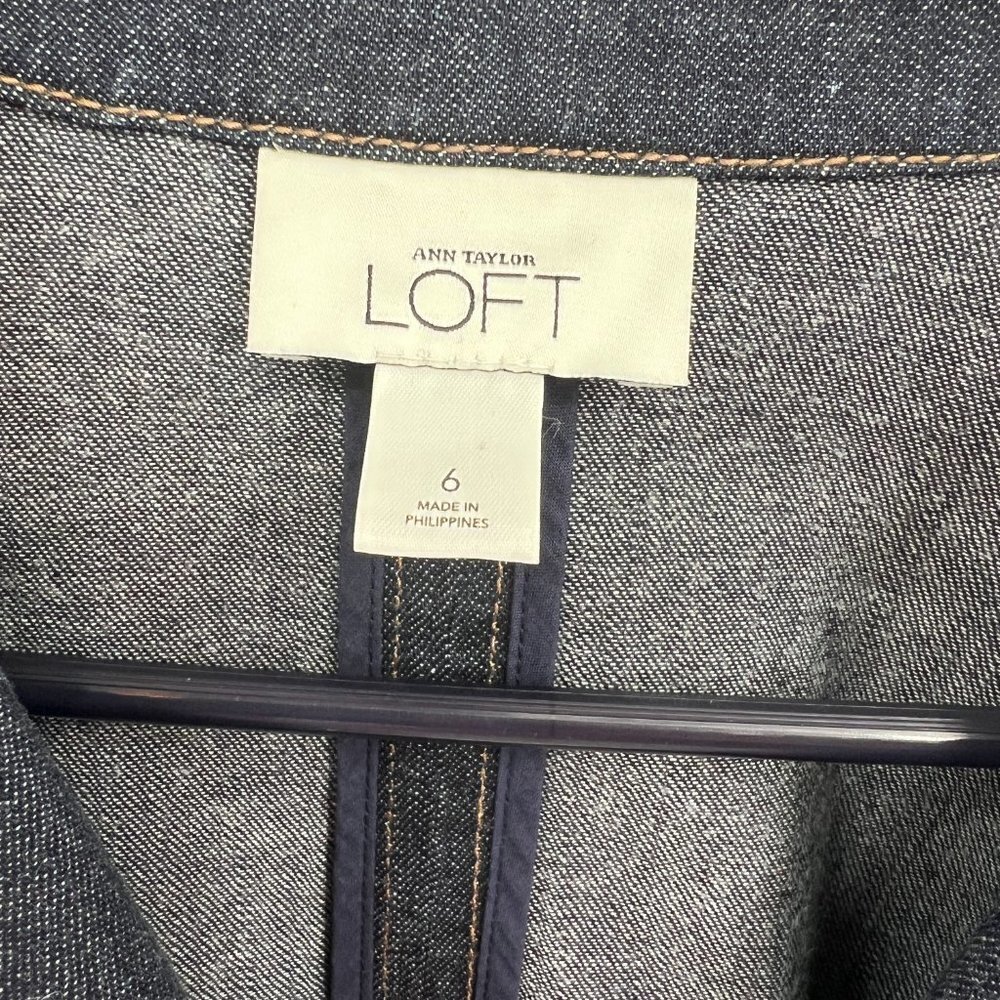 Loft Blue Jean Jacket Size 6 - Picture 2 of 10